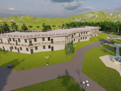 Student dormitory-Student boarding house 3D model