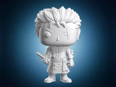 Roronoa Zoro One Piece Funko Style Collectible 3D print model