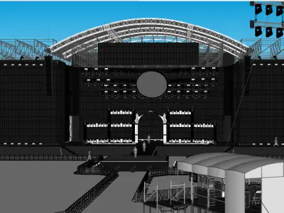 LADY GAGA COACHELLAC CONCERT STAGE MODEL - high detail 3D model