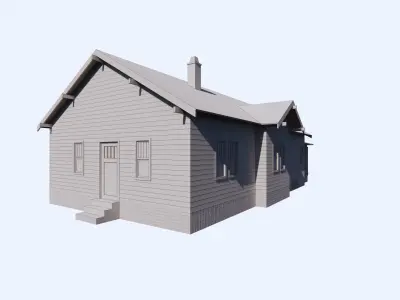 Vintage 1940s House 3D model