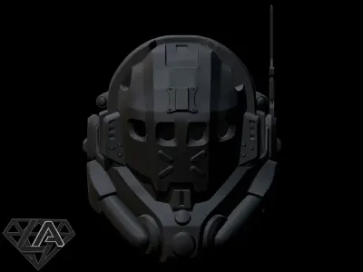 TitanFall 2 Pilot Sci fi helmet 3D print model