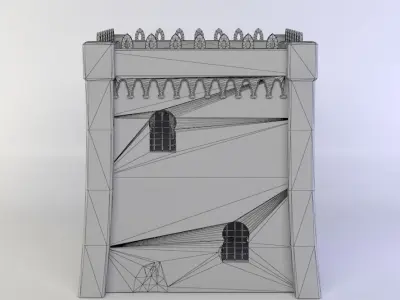 Building dungeon tower Low-poly 3D model