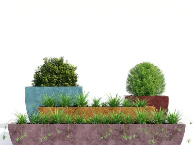 Square planters - planters 3D model