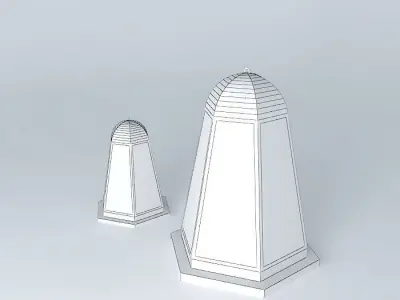 flashlight pair of gold candlesticks Free 3D model