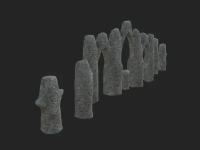 Fyrish Monument Low-poly 3D model