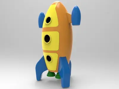 rocket ship 3D model by raulrichard-ramirez
