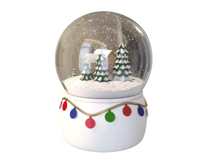 Christmas snow globe 3D model