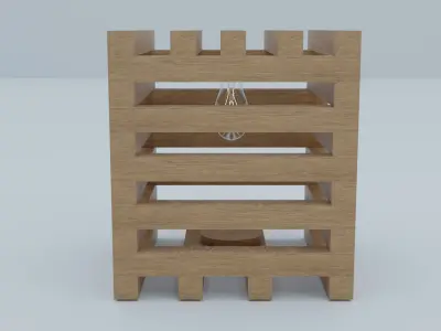 WOODEN LAMP 3D model purchase
