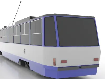 Tatra T3MR Low Low-poly 3D model