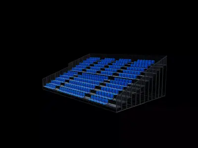 Raked tribune 3D model