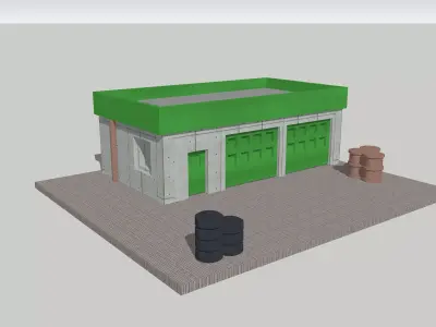  City Convenience Grocery Store by Outland Models Low-poly 3D model