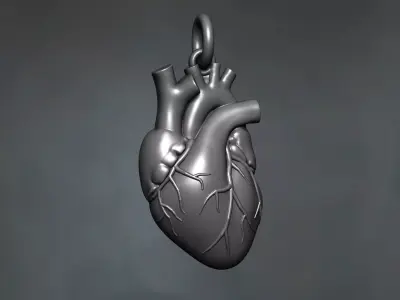 Heart Pendant 3D print model 11