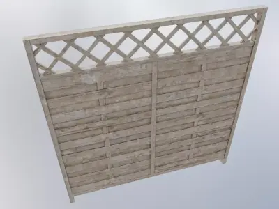 Modular Fence Low-poly 3D model