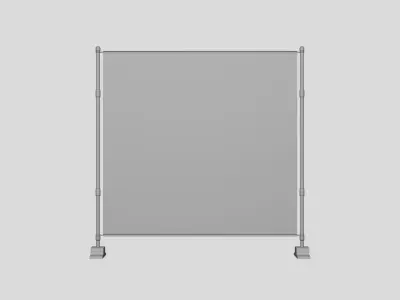Backdrop Banner Stand - Geometry Only No Textures No Materials 3D model