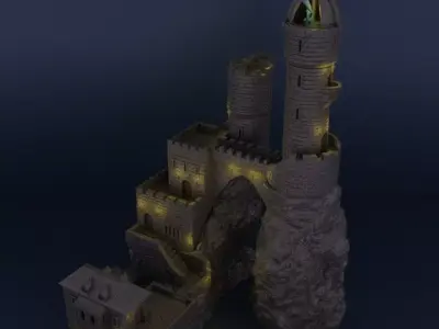 Medieval Observatory Tabletop Terrain 28 mm 3D print model