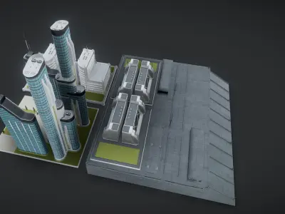 Future urban architecture in science fiction A03 3D model