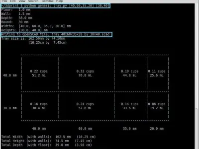Generic Tray Creator Script with rounded bin floors Free 3D print model