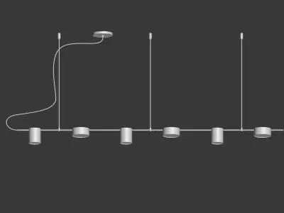Counterpoint 6 Light Led Linear Pendant 3D model