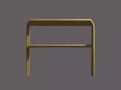 Game ready yellow city barrier Low-poly 3D model