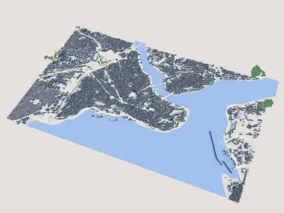 Cityscape Istanbul Turkey 3D model