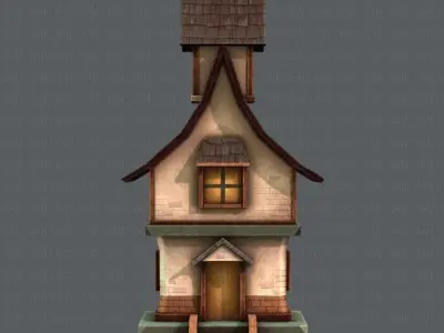 House Cartoon V06 Low-poly 3D model