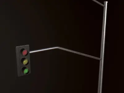Traffic Light - PBR Game Ready Low-poly 3D model
