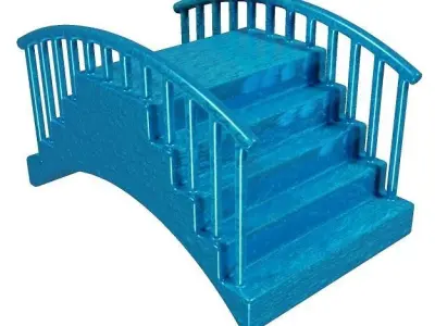 Fabulous Cartoon Bridge Low-poly 3D model