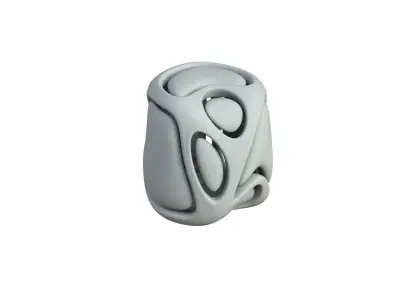 SciFi Cube Object No 67364 Low Poly Shape Low-poly 3D model