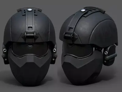  helmet 3d model military combat fantasy futuristic  Low-poly 3D model