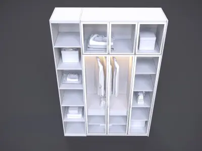 Wardrobe Cinema 4D and Corona Renderer 3D model