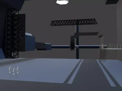 Star Wars   Rebel Assault 11   Original    Mining Hanger   Low-poly 3D model