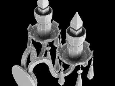 Waterford Avoca Double Arm Wall Sconce 3D model