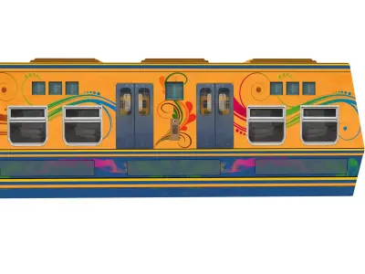 Modern Low Poly Train Bogie 3D Model 2025 Low-poly 3D model