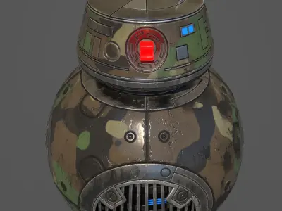 Droid BB-9E Low-poly 3D model