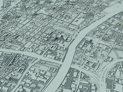 Glasgow City Scotland United Kingdom 3D print model