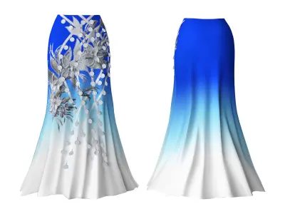 Traditional Asian Peacock Dancing Costume Low-poly 3D model