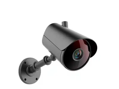 Modern Security Camera 3D Model Low-poly 3D model