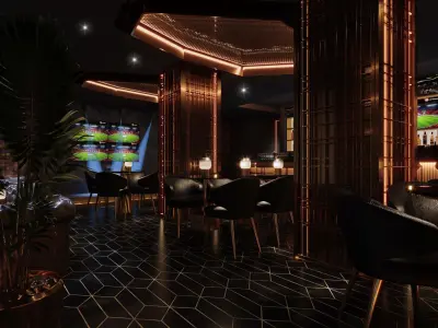 night club  interior 3D model