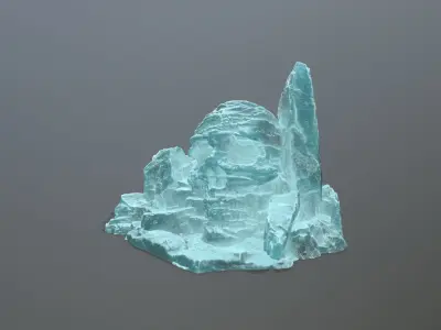 Skull Rock Low-poly 3D model 6