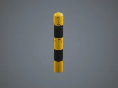 Bollard Parking Barrier Low-poly 3D model