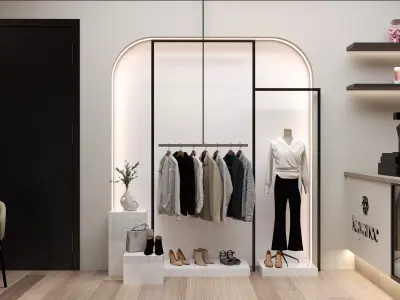 booth 6x3 two side open  3D model