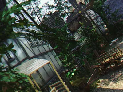 Old Germany Village Scene 3D model