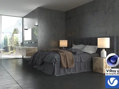 Bathroom - Vray6 - C4D 3D model