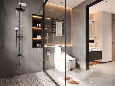 Modern Bathroom 3D Model 3D model