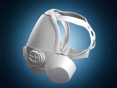 Full Face Industrial Respirator Mask 3D print model
