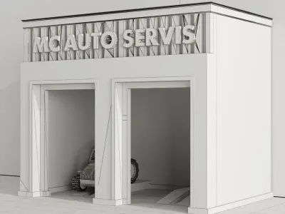Children playhouse MC Avto Servis for kids 3D model