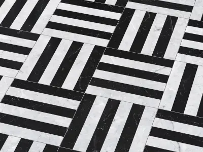 Black and White Tile Flooring 4K - Seamless Texture