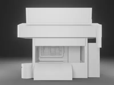 Architecture Shop low poly 3D model