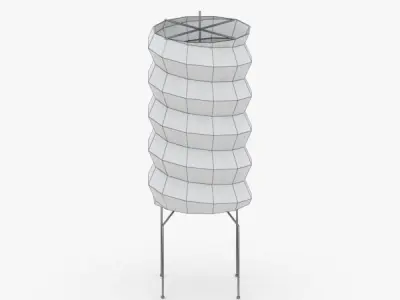 1407 - Paper Lamp Low-poly 3D model