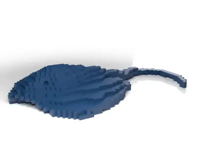 Ray Minecraft Voxel Low-poly 3D model